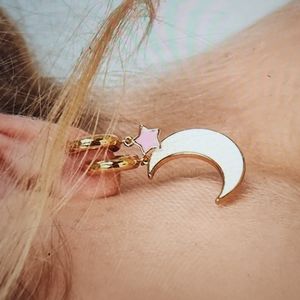 NEW BaubleBar Prosperina Moon & Star Earring Set